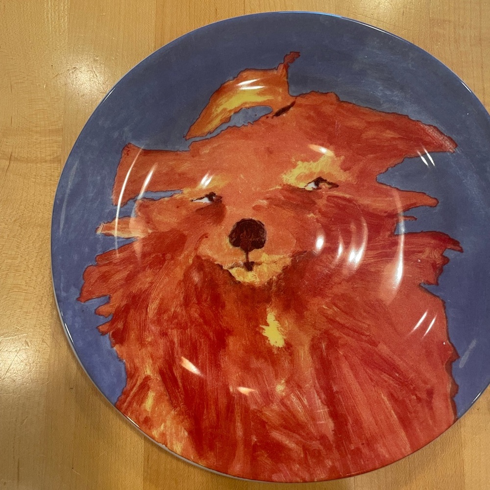 Anthropologie dog plate
